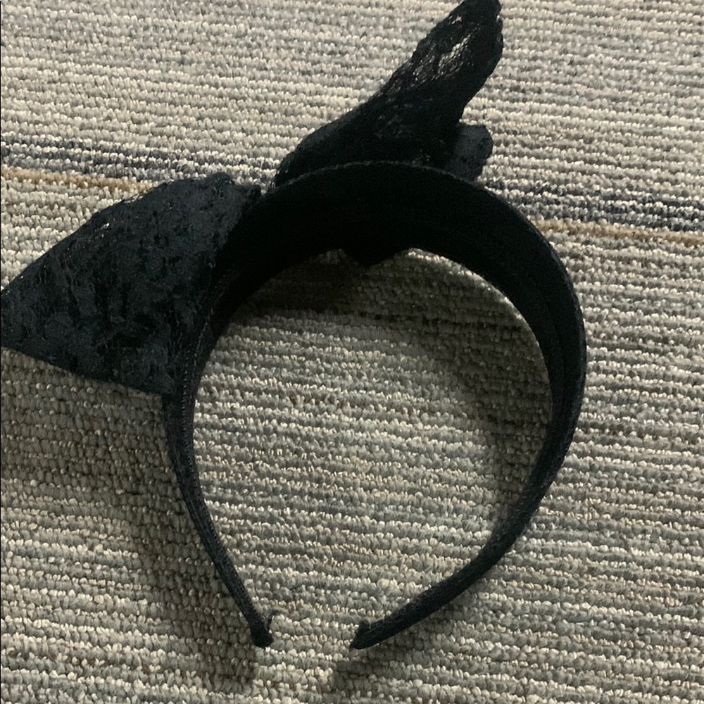 Girls Fashion Black Lace Headband
